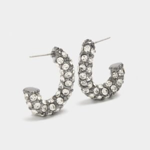 Semi Argolas – Brincos Prateados Elegantes