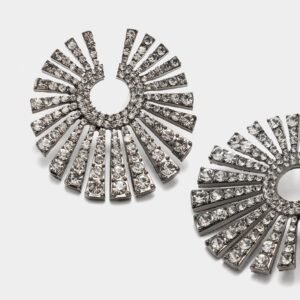 Brincos Redondos com Cristais